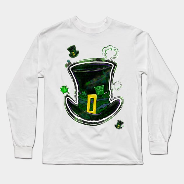 Leprechaun hat Irish AF Long Sleeve T-Shirt by aadventures